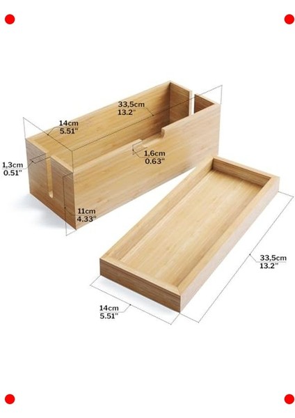 Bambu Kapaklı Kablo Saklama Kutusu indirimleri