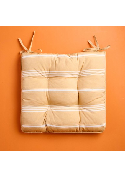 Soft Sun Madness Sandalye Minderi - Hardal / Ekru - 43X43 cm modelleri