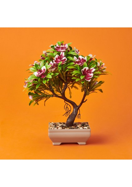 Dekor Çiçekli Yapay Ağaç - Asorti - 20X25 cm