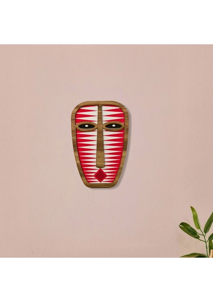 Deco Mask Duvar Panosu - Kırmızı - 18 cm