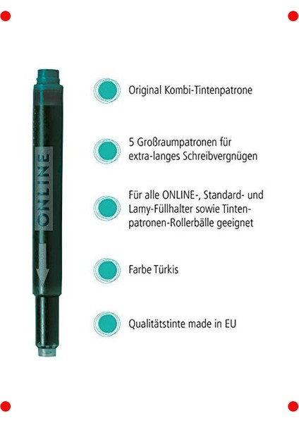 Turkuaz Renk Mürekkep Kartuşu - Standart Boyut fiyatları