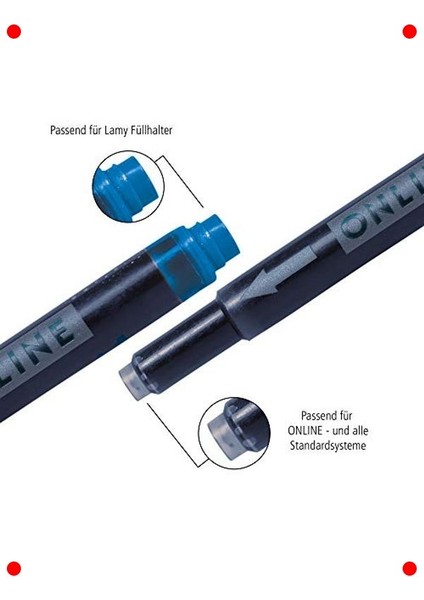 Turkuaz Renk Mürekkep Kartuşu - Standart Boyut modelleri