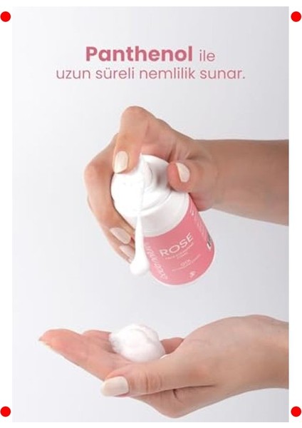 Gül Suyu Yüz Temizleme Köpüğü – Doğal & Vegan 125 ml