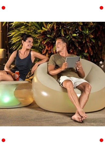 Şişme LED Işıklı Sandalye - 102X97X71 cm fiyatları