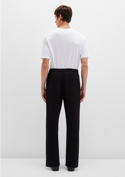 Siyah Örme Interlok Pantolon 0010489-900