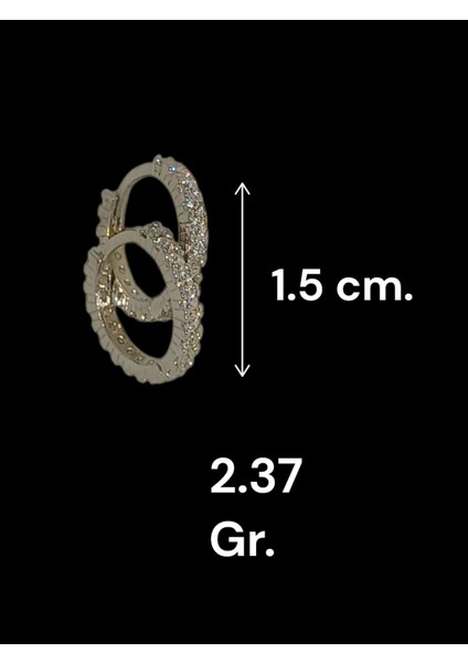 Zirkon Taşlı 925 Ayar Gümüş Halka Küpe – Klasik Işıltılı Model fiyatları