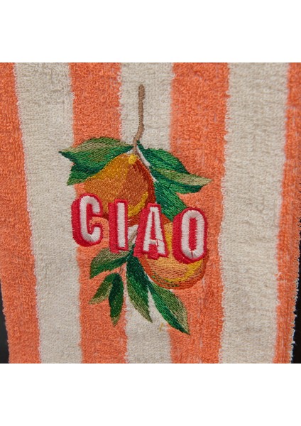 Soft Oren Mutfak Havlusu - Ekru / Turuncu - 40X66 cm modelleri