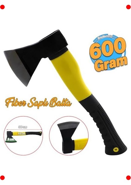 Fiber Saplı Kamp Baltası – 600 Gr, Çok Amaçlı fırsatları