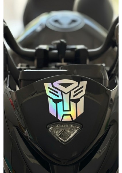 Motor ve Kask Için Hologramlı Renk Transformers Sticker Etiket (1 Adet) fiyatları