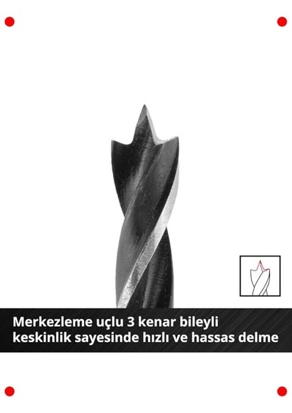 Ahşap Delme Uç Seti (10 Parça, Saklama Kutulu) fırsatları