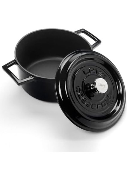 Metal Döküm Yuvarlak Tencere, 20 Cm, Siyah fiyatları