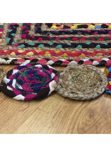 Home D15 Bolero Jüt Örgü Halı - Renkli - 120X180 cm fiyatları