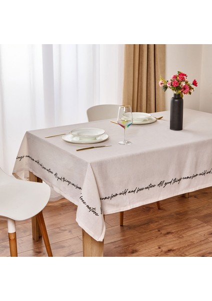 Soft Ruvo Masa Örtüsü - Ekru - 140X200 cm