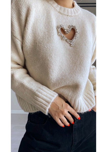 Taş Pencere Detaylı Şık Kazak