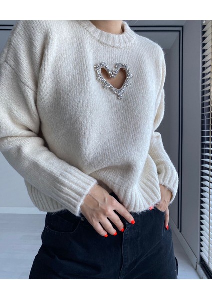 Taş Pencere Detaylı Şık Kazak indirimleri