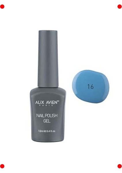 Bebak Mavi Kalıcı Jel Oje 16 | Uv Oje 12 ml