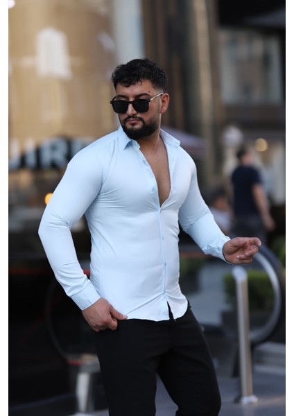 Slim Fit Uzun Kollu Kolay Ütülenebilir Gömlek