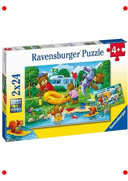 Ayı Ailesi Kampta Temalı 2X24 Parça Yapboz fiyatları