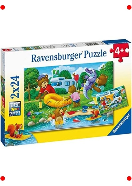 Ayı Ailesi Kampta Temalı 2X24 Parça Yapboz fırsatları