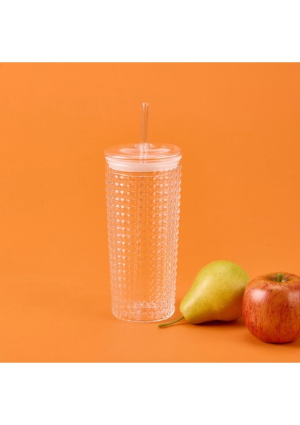 Pipetli Cam Bardak - Şeffaf - 550 ml fiyatları