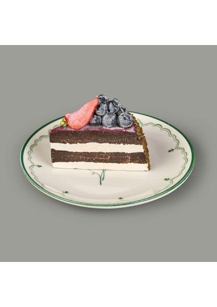 Ebru 4'lü Porselen Tatlı Tabağı Seti - Renkli - 19 cm fiyatları