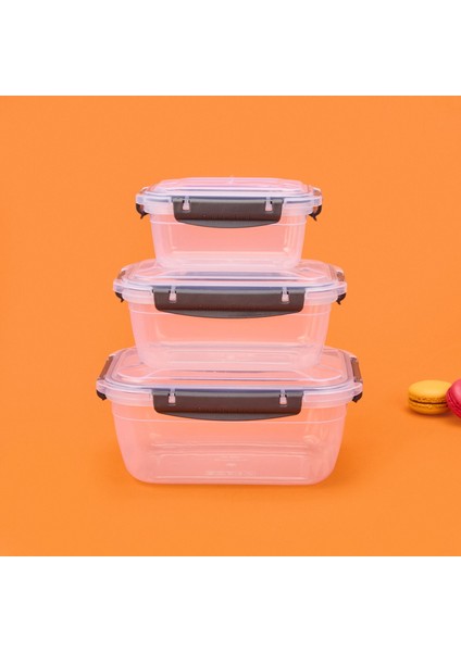 Plastik Dikdörtgen Sızdırmaz Kilitli Saklama Kabı - Füme fiyatları