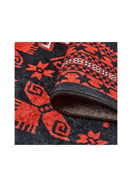 Soft Ruby Afgan Desenli Halı - Kırmızı - 120X180 cm modelleri