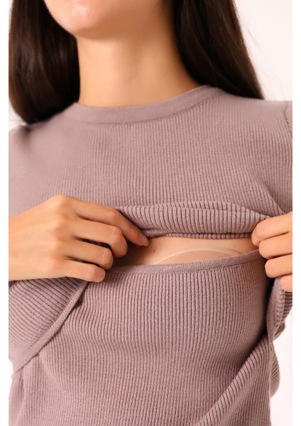 2'li Triko Emzirme Özellikli T-Shirt - Pembe & Siyah modelleri