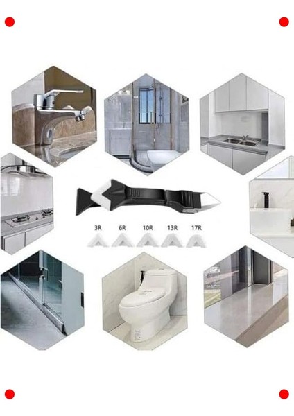 5'i 1 Arada Silikon Derz Aleti - Kazıyıcı ve Uygulayıcı fırsatları