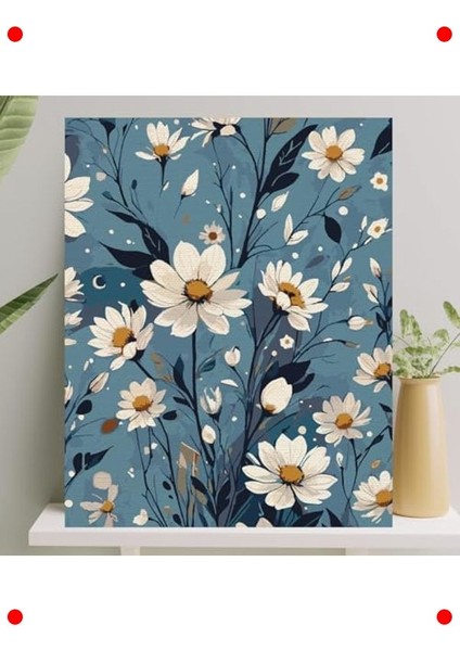 Sayılarla Boyama Tuval Seti - Papatya (40X50 Cm)