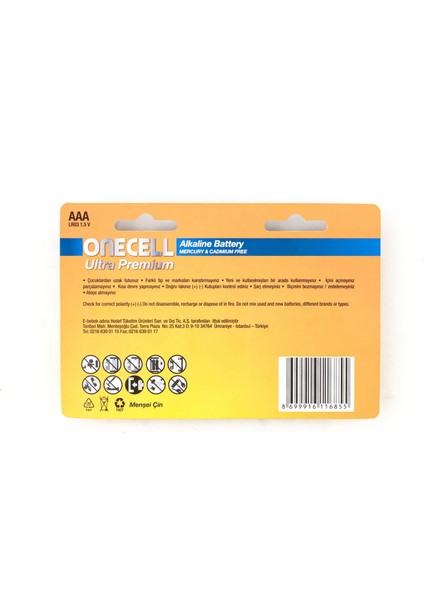 Ultra Premium Alkalin 1,5 V. 8'li Aaa Boy Pil fiyatları