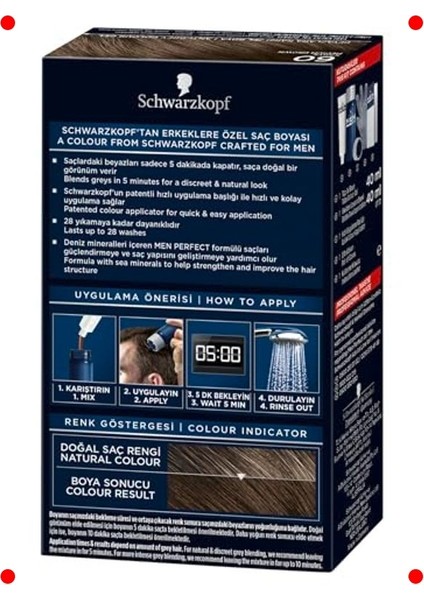 Erkekler Için Saç Boyası | Doğal Kahve Tonu 80ML fiyatları