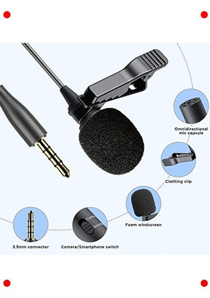 Çok Cihaz Uyumlu Yaka Mikrofonu modelleri