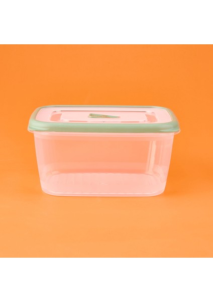 Plastik Saklama Kabı - Şeffaf / Yeşil - 1,7 Lt