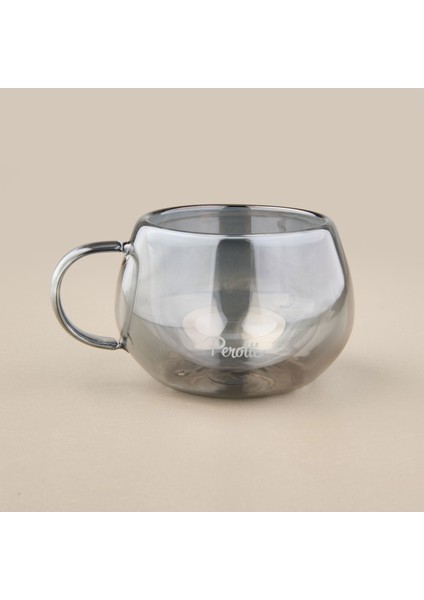 Çift Cidarlı Kupa - Füme - 280 ml