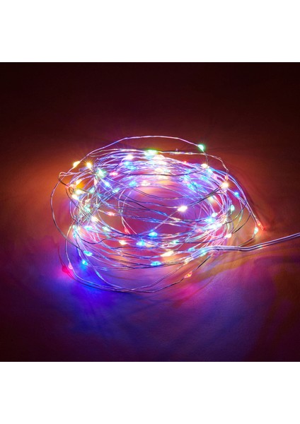100 Peri LED Işık Zinciri - Renkli - 10 M