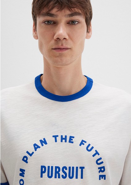 Biye Detaylı Beyaz Tişört 0612954-70057