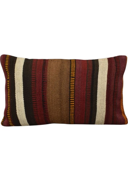 El Dokuma Lumbar Kilim Kırlent Yastık Kılıfı 0284 - Yeni - Çok Renkli
