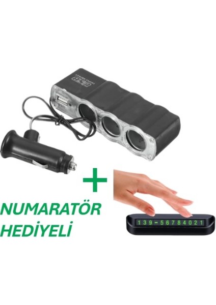 Tiger Marketing Tüm Araçlara Uyumlu Çakmaklık Çoğaltıcı + (Numaratör Hediyeli)