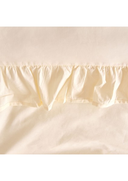 Soft Fırfırlı Çift Kişilik Nevresim Takımı - Bej modelleri