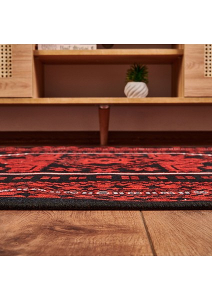 Soft Ruby Afgan Desenli Halı - Kırmızı - 120X180 cm fiyatları