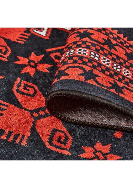 Soft Ruby Afgan Desenli Halı - Kırmızı - 120X180 cm modelleri