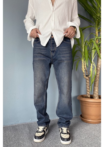 Lacivert Regular Jean - Kot Pantolon