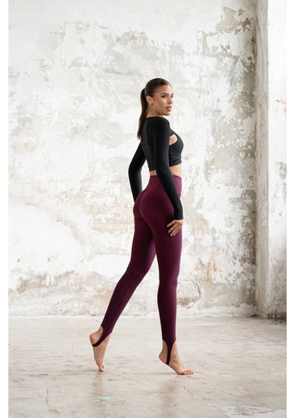 Topukdan Geçmeli Spor Tayt Fitness Ekstra Yüksek Bel indirimleri