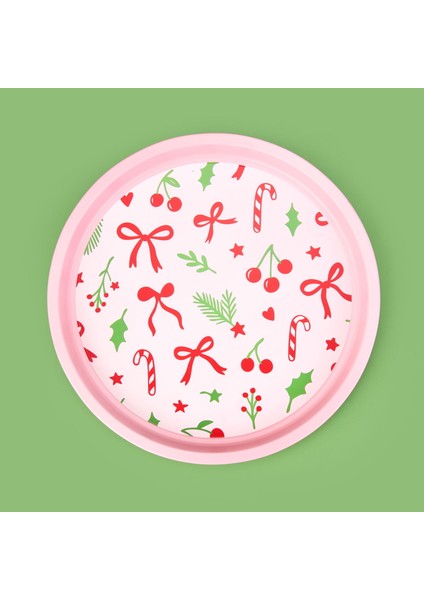 Kurdele Metal Tepsi - Pembe / Renkli modelleri