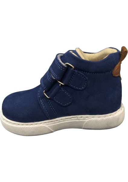 1001 Ridente Mavi Süet Bebe Erkek Çocuk Bot % 100 Deri Cırtlı modelleri