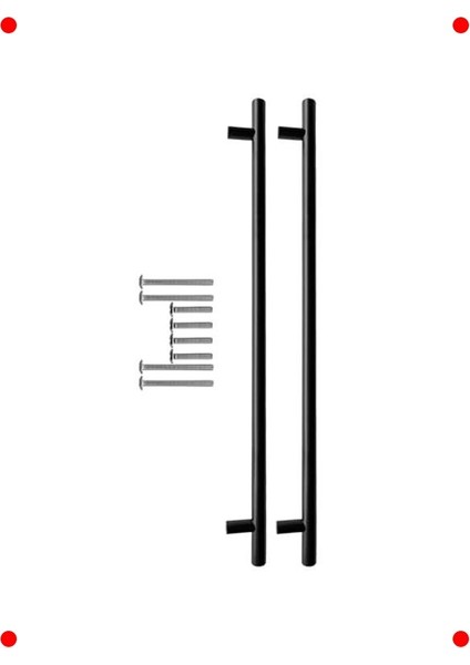 Mat Siyah Metal Dolap ve Çekmece Kulbu (2 Adet)