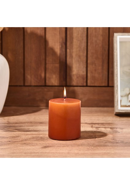 Otantik Baton Mum - Sütlü Kahverengi - 7x7 cm