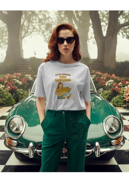 Çocuk Yapmadım Kedi Sahiplendim Tişört – Mizahi Kedi Temalı Oversize Tişört modelleri