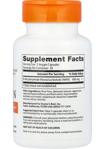 Nmn Nicotinamide Mononucleotide Nad+ 400 Mg 60 Caps fiyatları